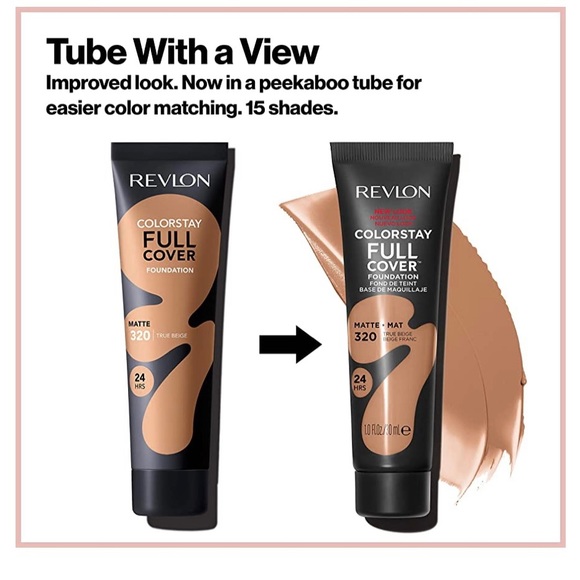 NWT Set of 2 - 390 Tan Revlon ColorStay Full Cover Longwear Matte Foundation - Picture 5 of 8